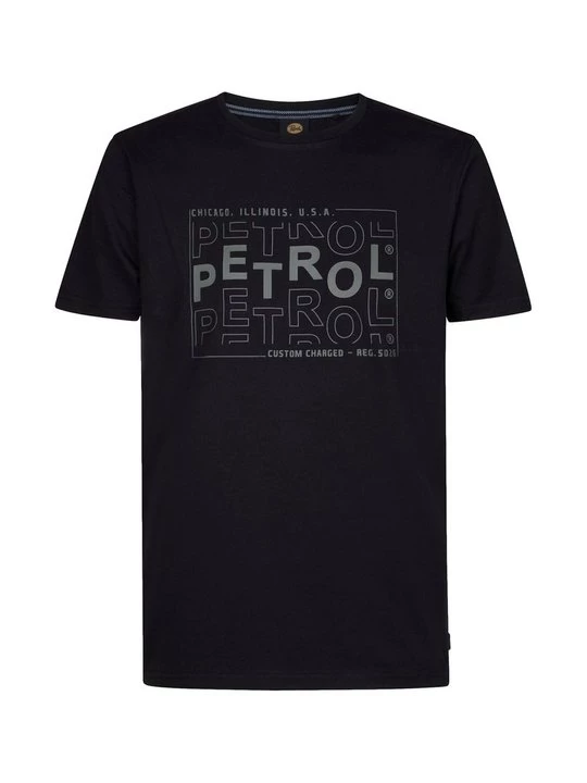 Foto van product T-shirt print Petrol Industries zwart