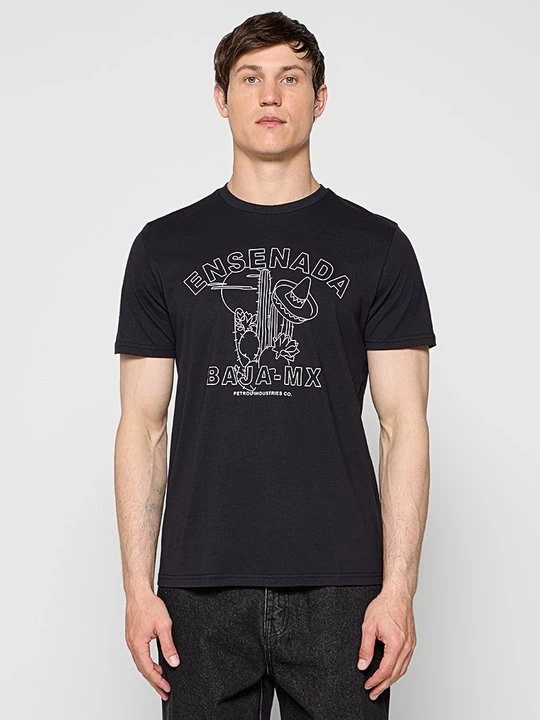 Foto van product T-shirt print Petrol Industries zwart