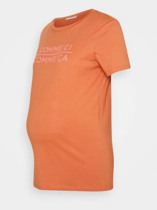 Foto van product T-shirt print Pieces bruin