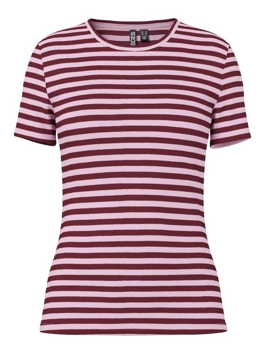 Foto van product T-shirt print Pieces donkerroze