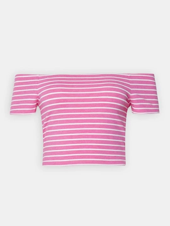 Foto van product T-shirt print Pieces donkerroze