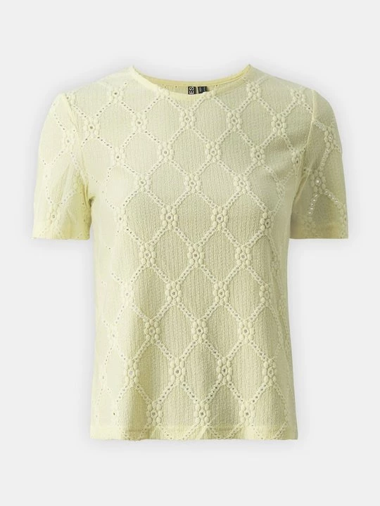 Foto van product T-shirt print Pieces geel
