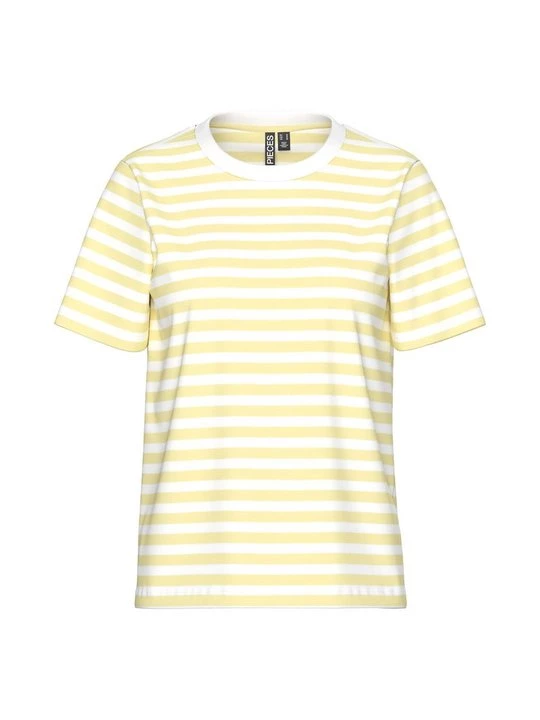 Foto van product T-shirt print Pieces lichtgeel