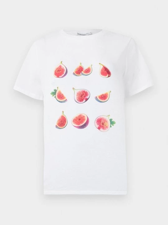 Foto van product T-shirt print Pieces wit
