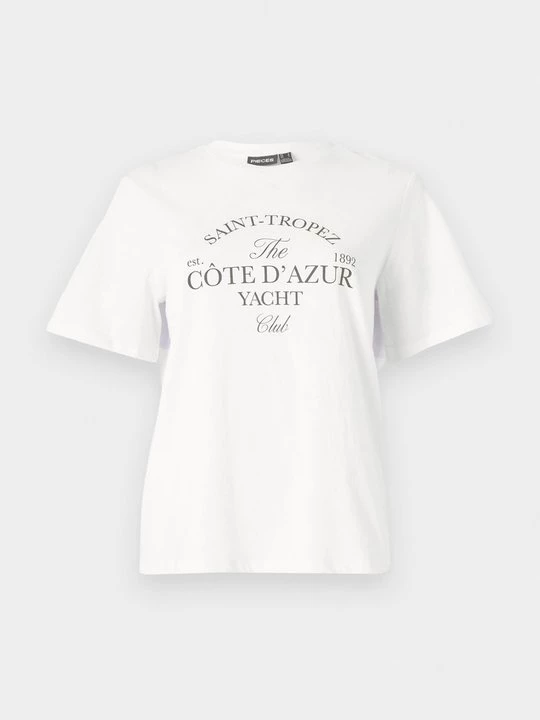 Foto van product T-shirt print Pieces wit