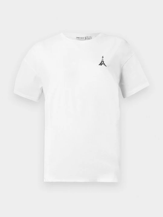 Foto van product T-shirt print Pieces wit