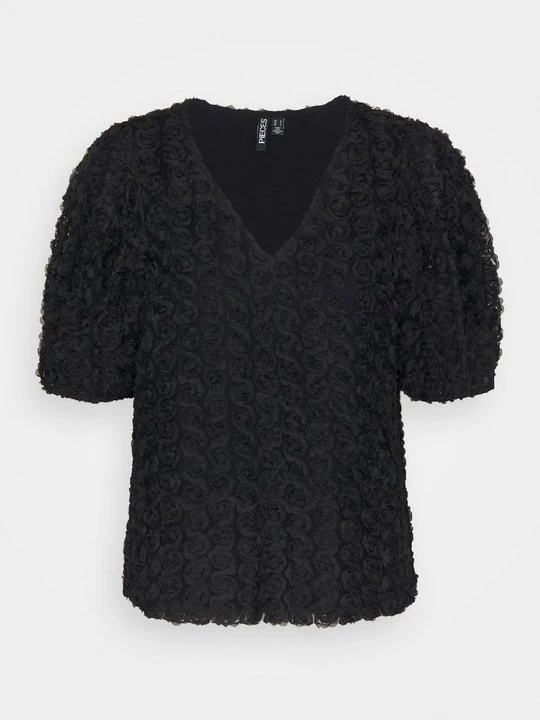 Foto van product T-shirt print Pieces zwart