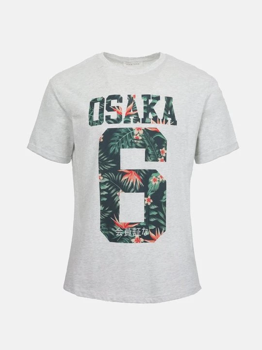 Foto van product T-shirt print Pier One By Zalando grijs gemêleerd