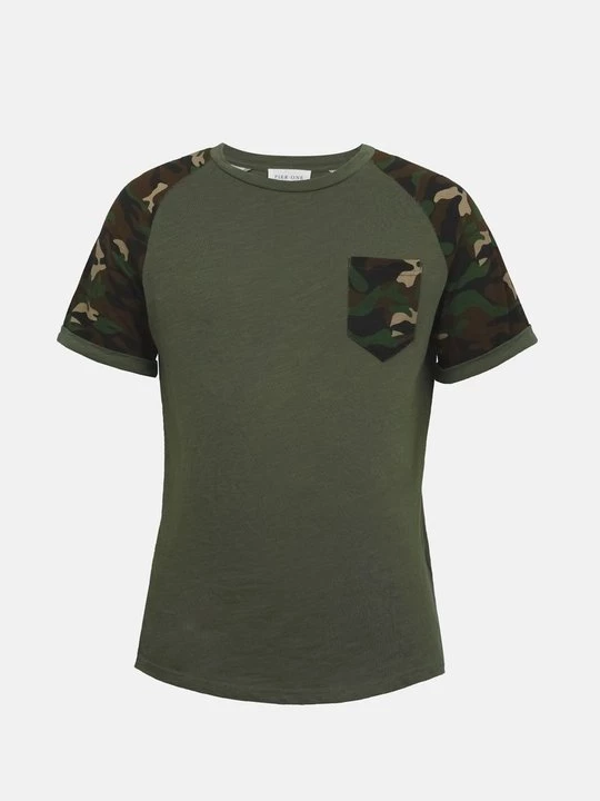 Foto van product T-shirt print Pier One By Zalando kaki