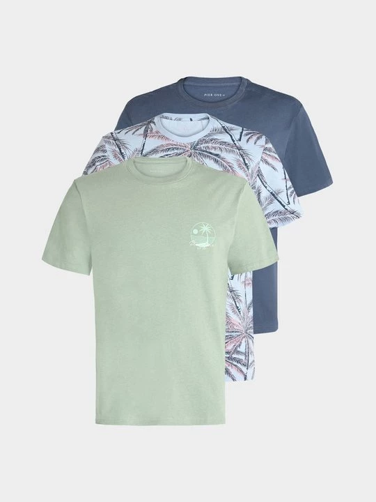 Foto van product T-shirt print Pier One By Zalando lichtgroen