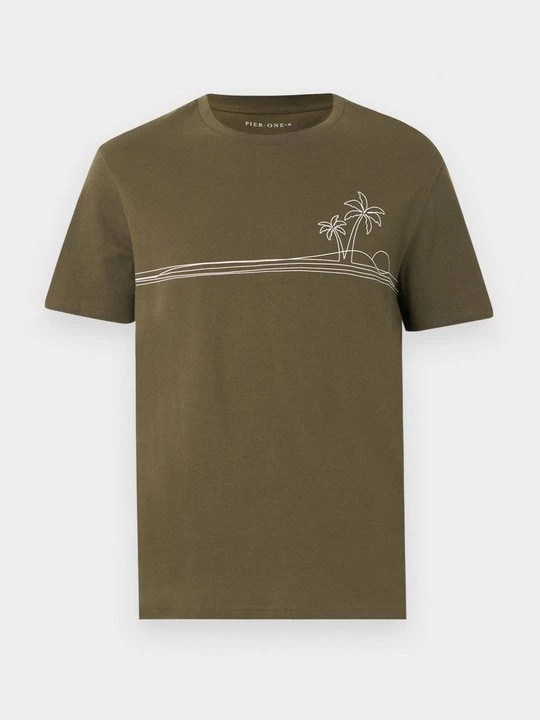 Foto van product T-shirt print Pier One By Zalando olijfgroen