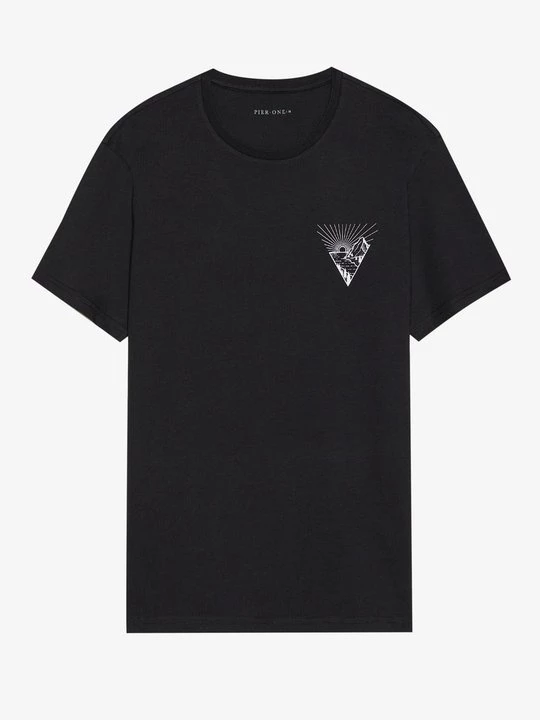 Foto van product T-shirt print Pier One By Zalando zwart