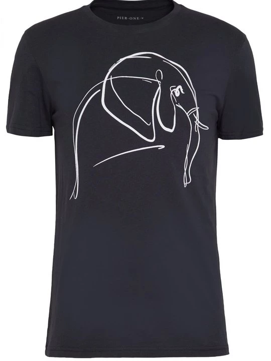 Foto van product T-shirt print Pier One By Zalando zwart