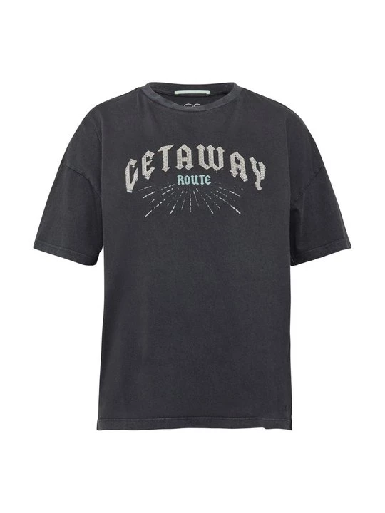 Foto van product T-shirt print QS zwart