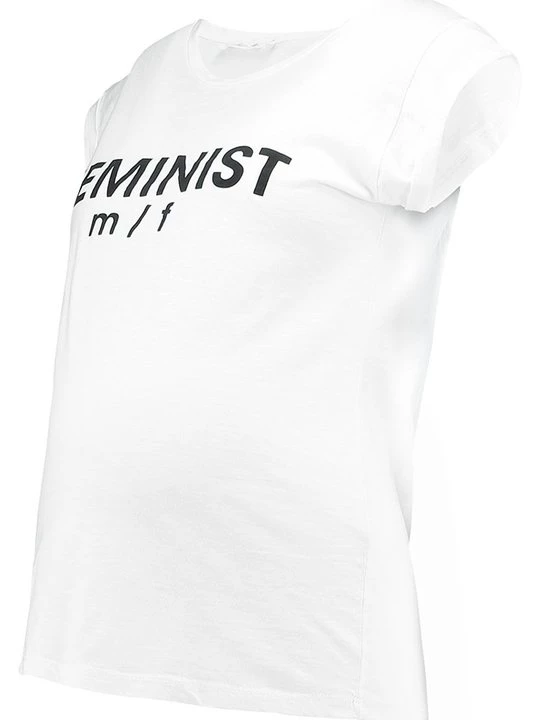 Foto van product T-shirt print Queen Mum crème