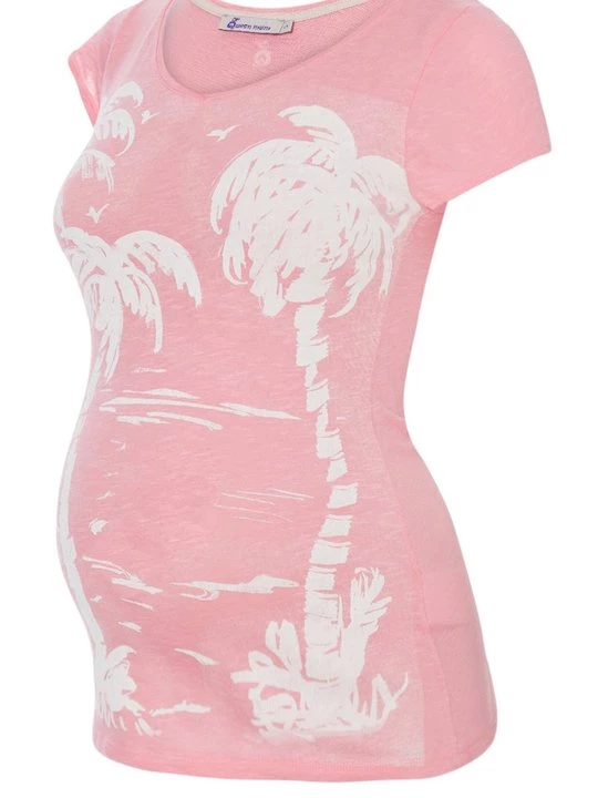 Foto van product T-shirt print Queen Mum roze