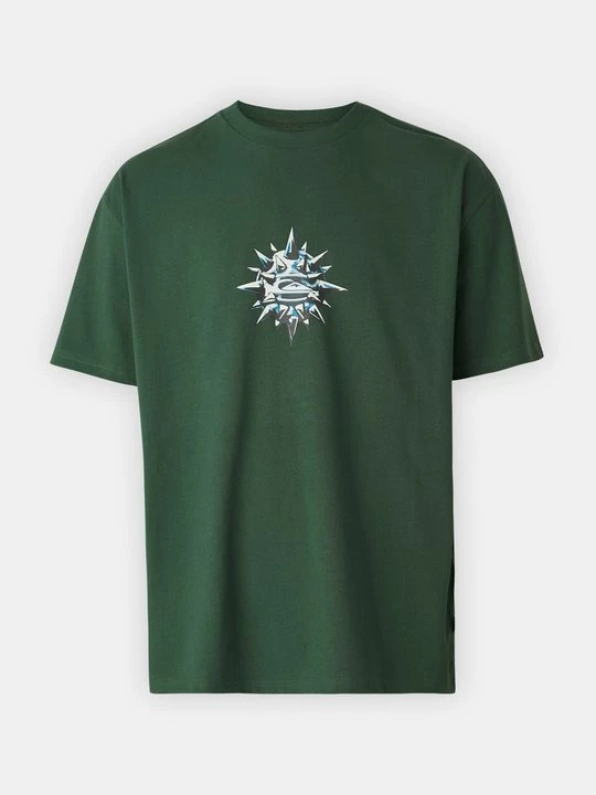 Foto van product T-shirt print Quiksilver donkergroen