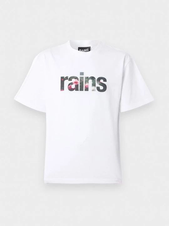 Foto van product T-shirt print Rains wit