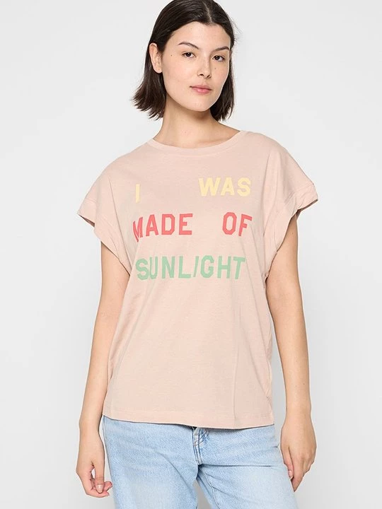 Foto van product T-shirt print Replay beżowy