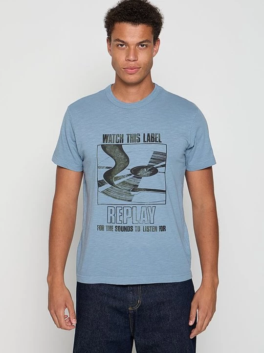 Foto van product T-shirt print Replay blauw