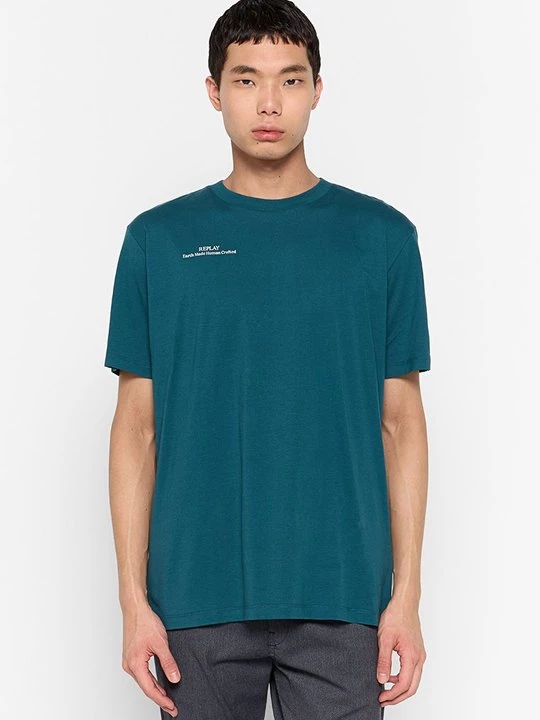 Foto van product T-shirt print Replay petrol