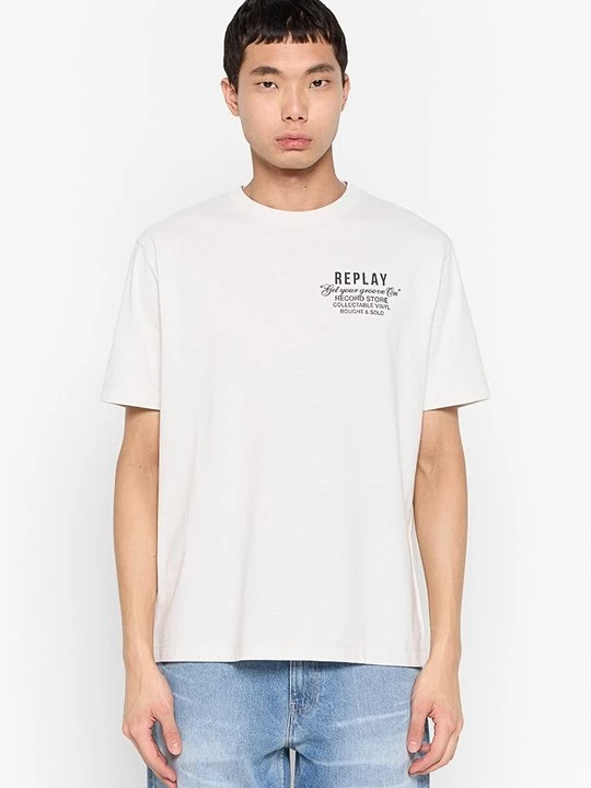 Foto van product T-shirt print Replay wit