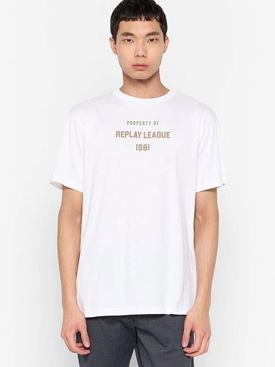 Foto van product T-shirt print Replay wit