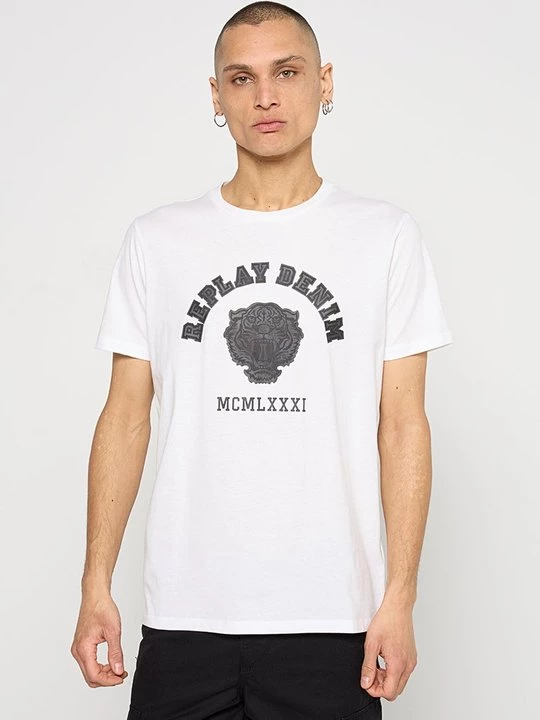 Foto van product T-shirt print Replay wit