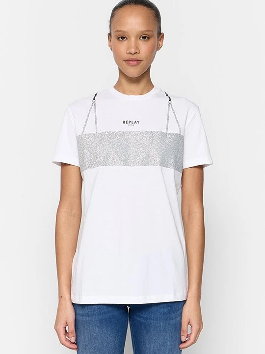 Foto van product T-shirt print Replay wit
