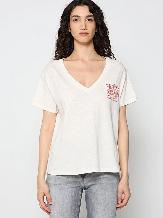 Foto van product T-shirt print Replay wit