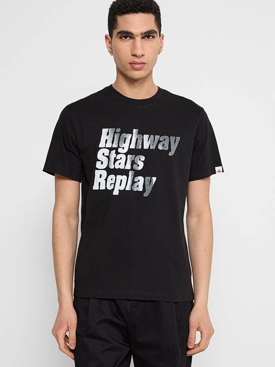 Foto van product T-shirt print Replay zwart