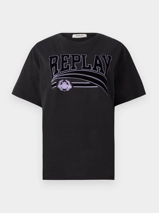 Foto van product T-shirt print Replay zwart