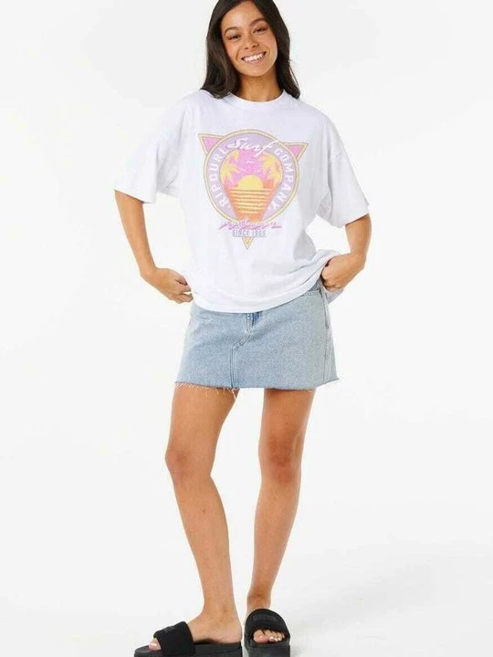 Foto van product T-shirt print Rip Curl crème