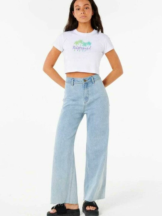 Foto van product T-shirt print Rip Curl crème