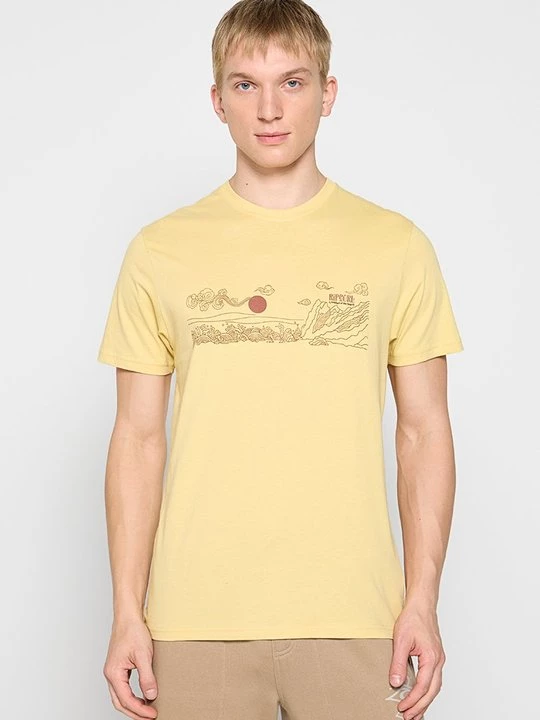 Foto van product T-shirt print Rip Curl geel