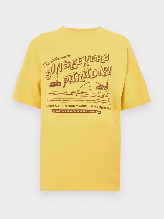 Foto van product T-shirt print Rip Curl geel