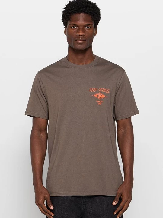 Foto van product T-shirt print Rip Curl kaki