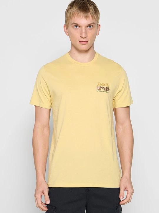 Foto van product T-shirt print Rip Curl lichtgeel