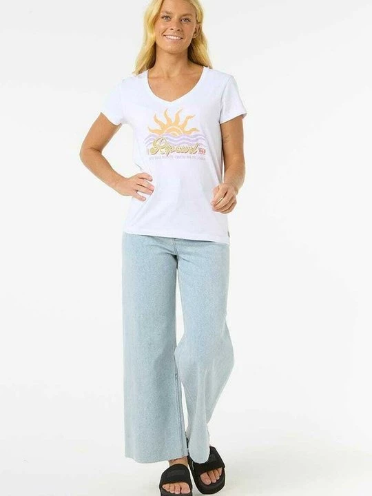 Foto van product T-shirt print Rip Curl wit