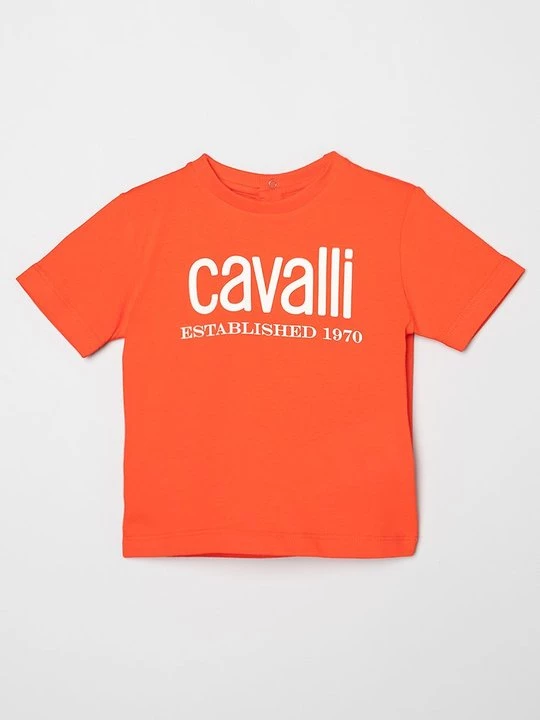 Foto van product T-shirt print Roberto Cavalli oranje
