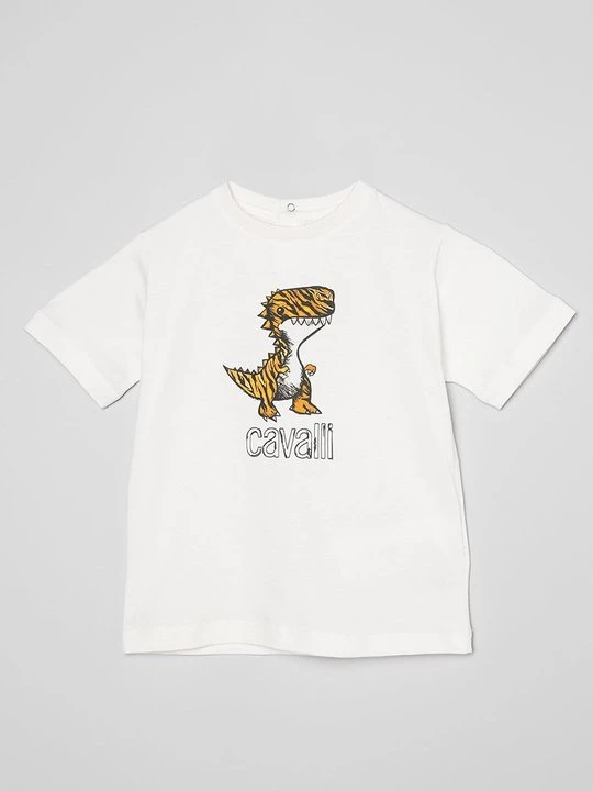 Foto van product T-shirt print Roberto Cavalli wit