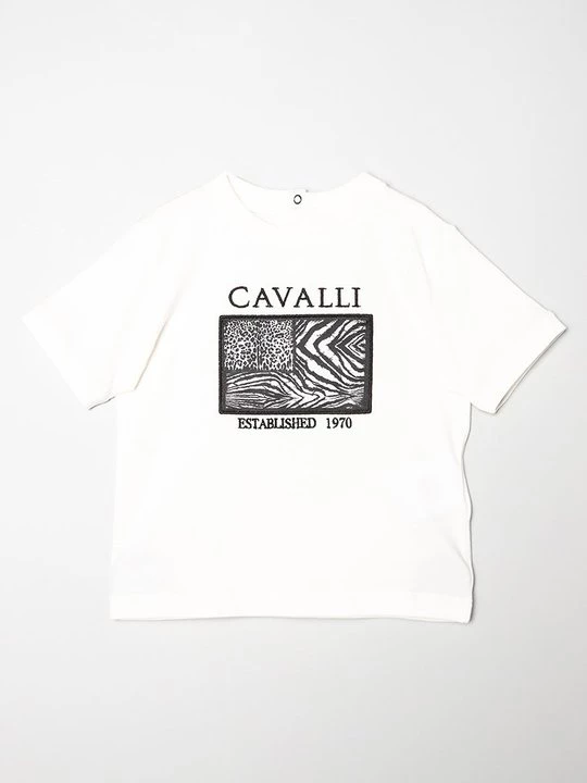Foto van product T-shirt print Roberto Cavalli wit