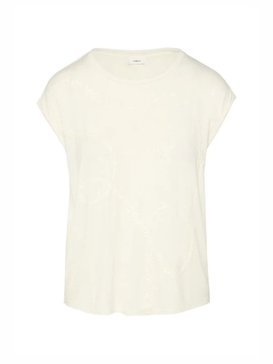 Foto van product T-shirt print s.Oliver crème