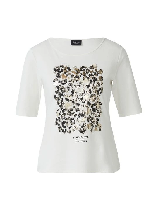 Foto van product T-shirt print s.Oliver crème