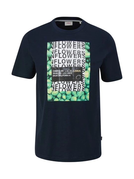 Foto van product T-shirt print s.Oliver donkerblauw