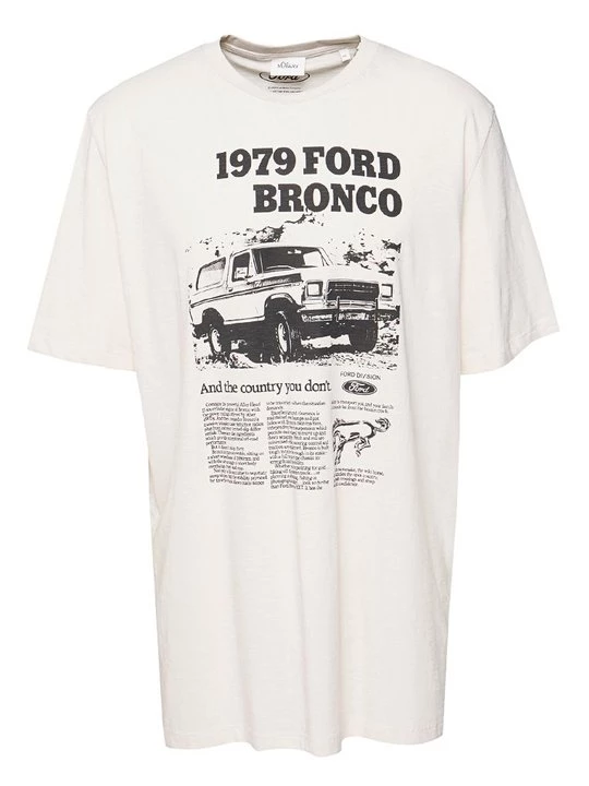 Foto van product T-shirt print s.Oliver grijs gemêleerd