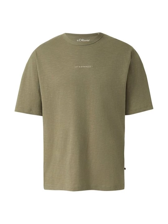Foto van product T-shirt print s.Oliver olijfgroen