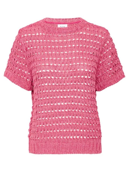 Foto van product T-shirt print Saint Tropez donkerroze