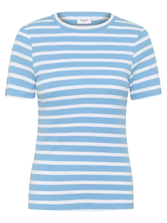 Foto van product T-shirt print Saint Tropez lichtblauw