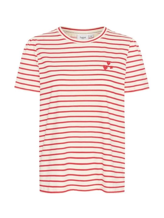 Foto van product T-shirt print Saint Tropez rood gemêleerd